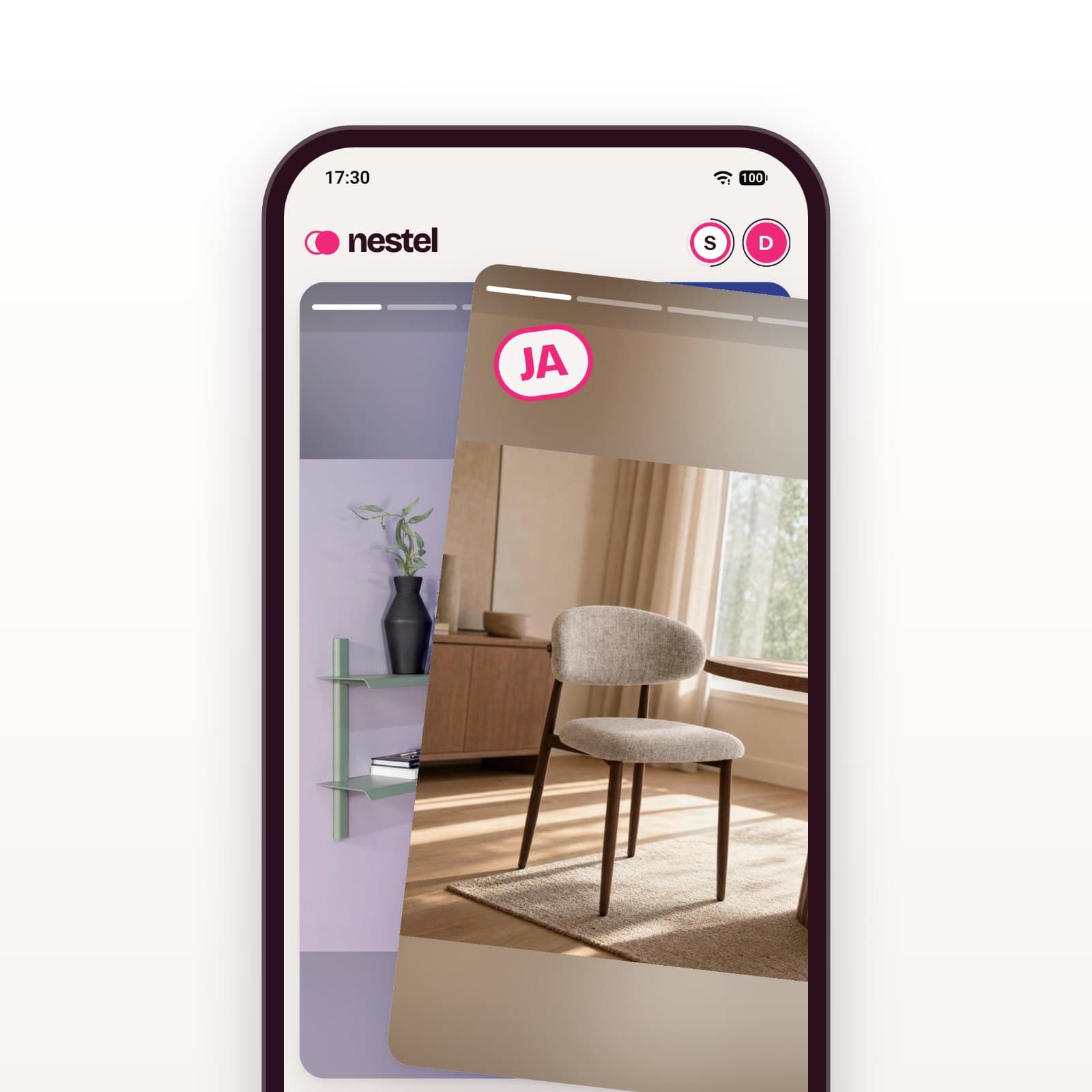 Nestel-app: naar rechts swipen is ja
