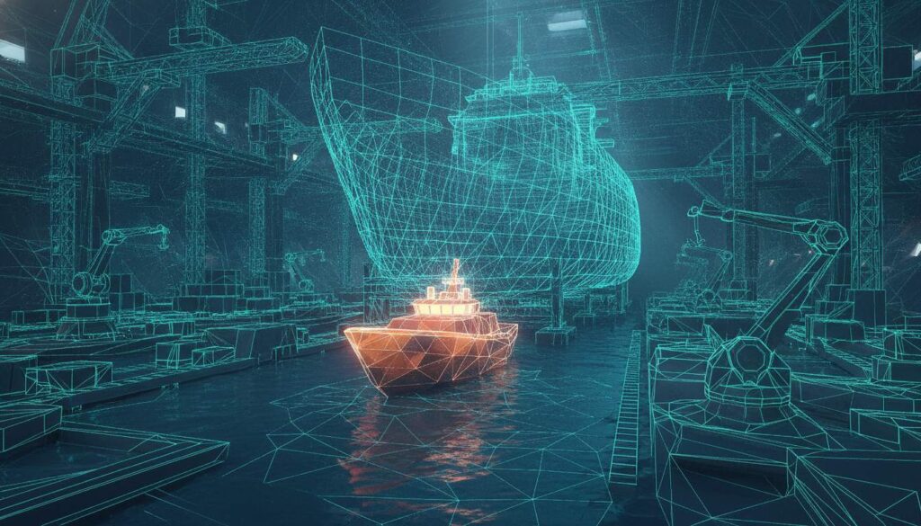 Een kleine varende boot binnen de contouren van een groter schip, als beeld voor een MVP: de kleinste versie die al echt werkt.